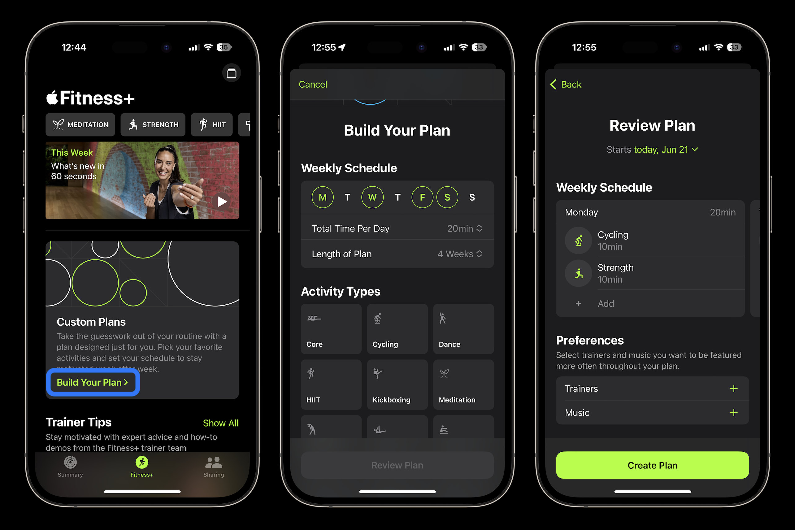 create custom Apple Fitness+ plans 1