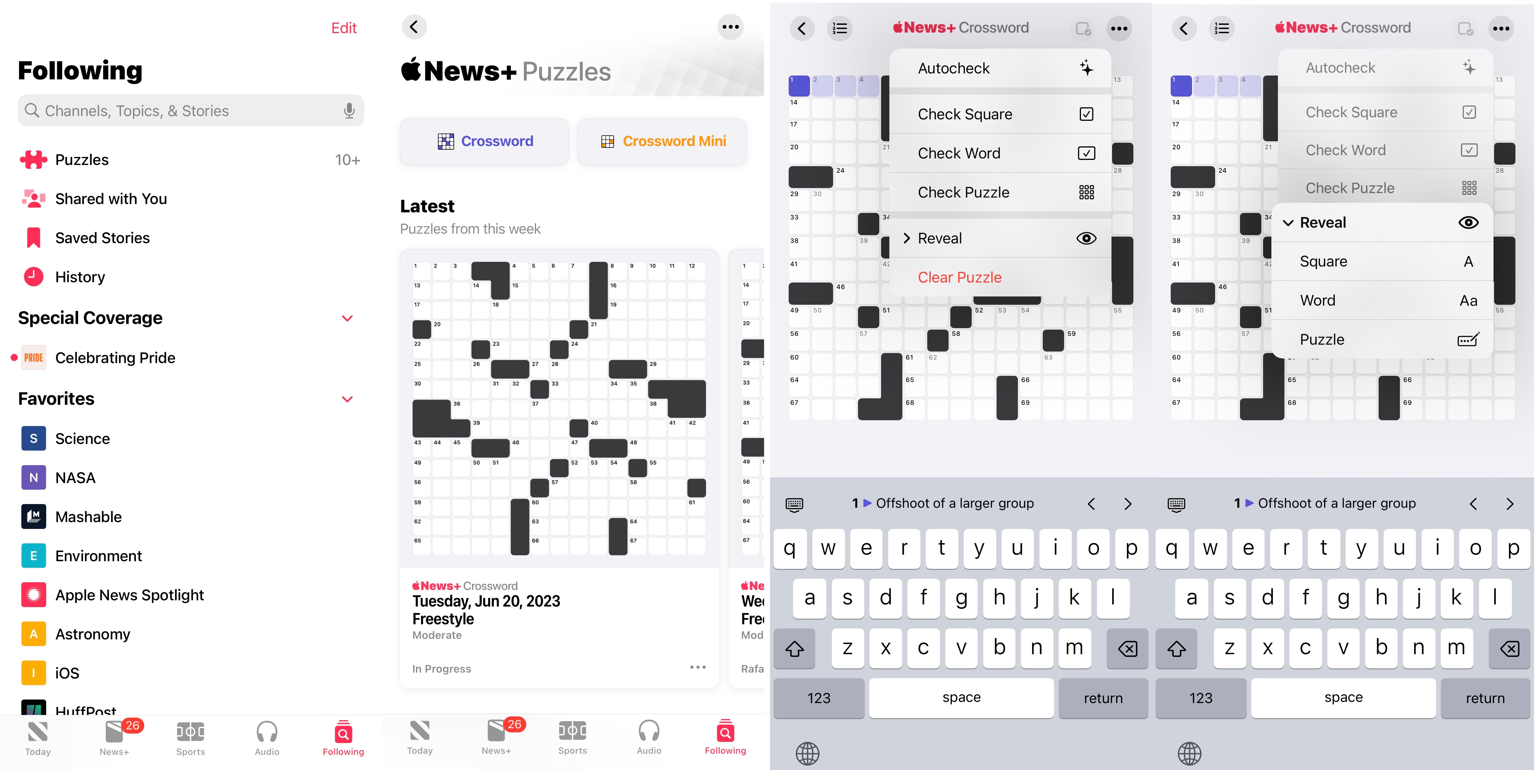 First look at Apple News crossword puzzles in iOS 17