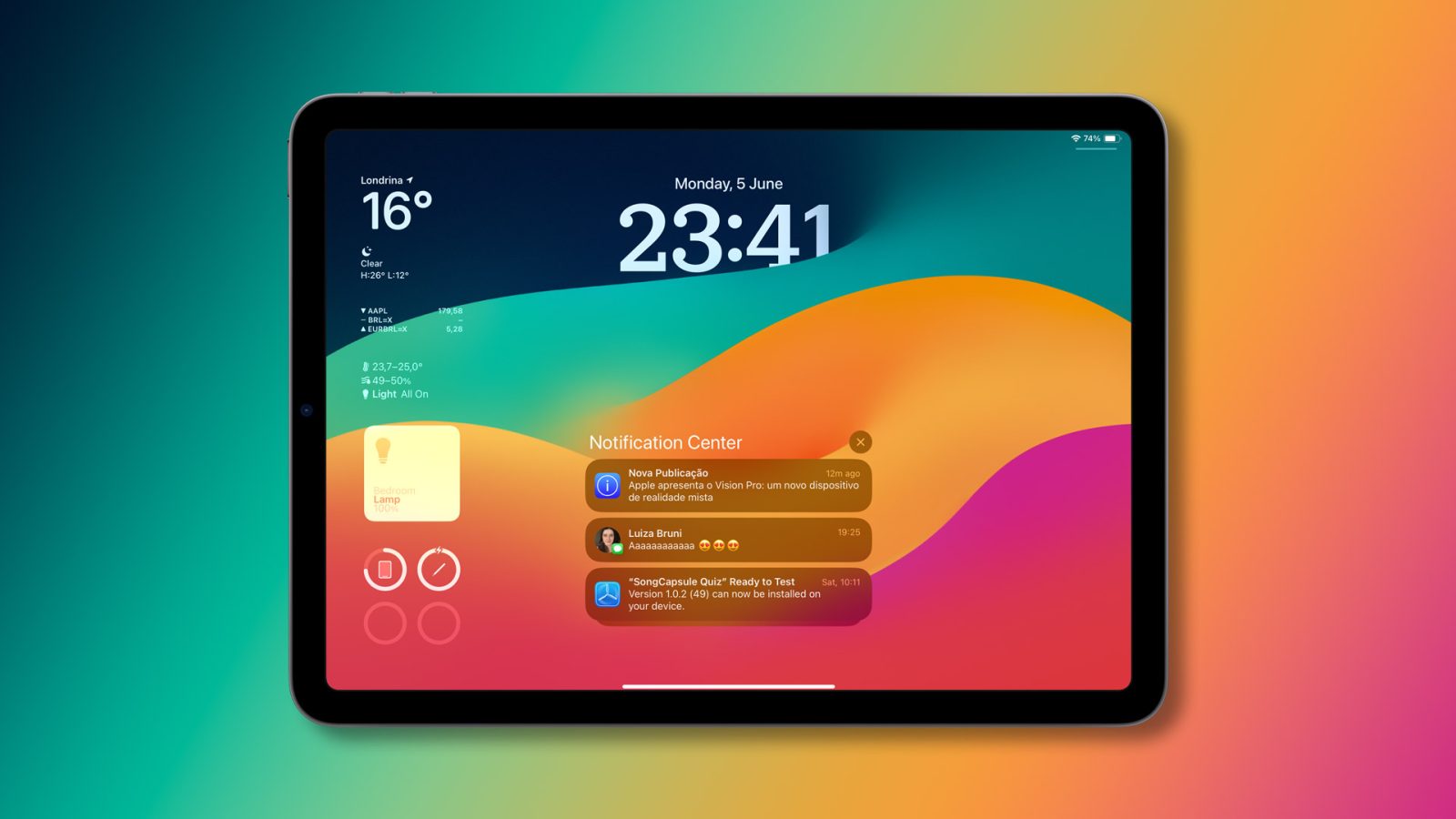 iPadOS 17: Here's a first look at the customizable Lock Screen