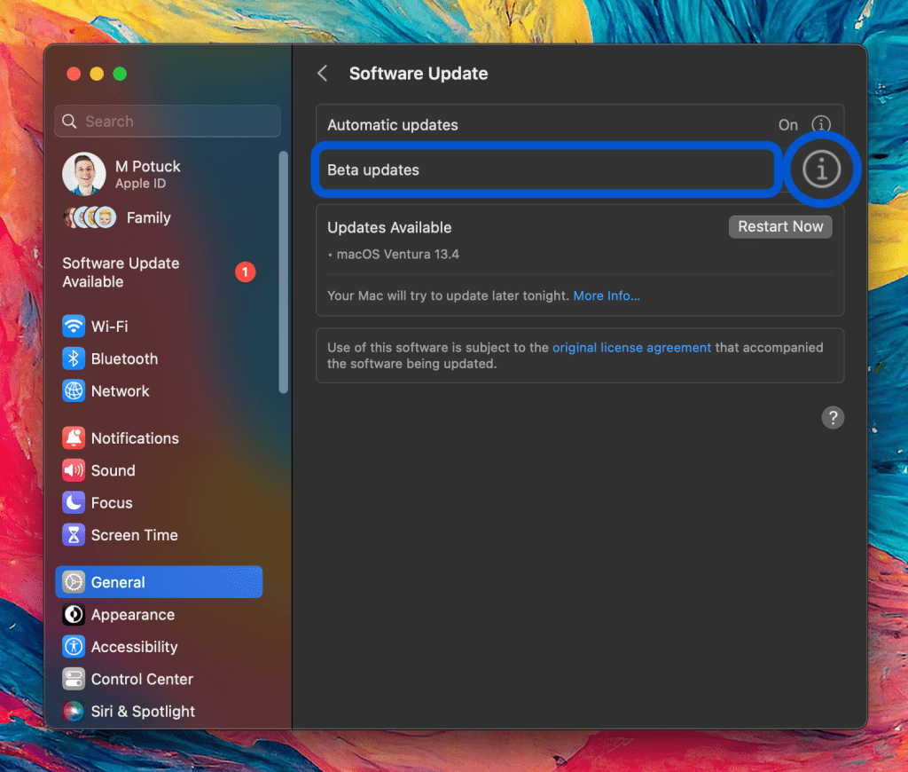 instal macOS Sonoma beta 2