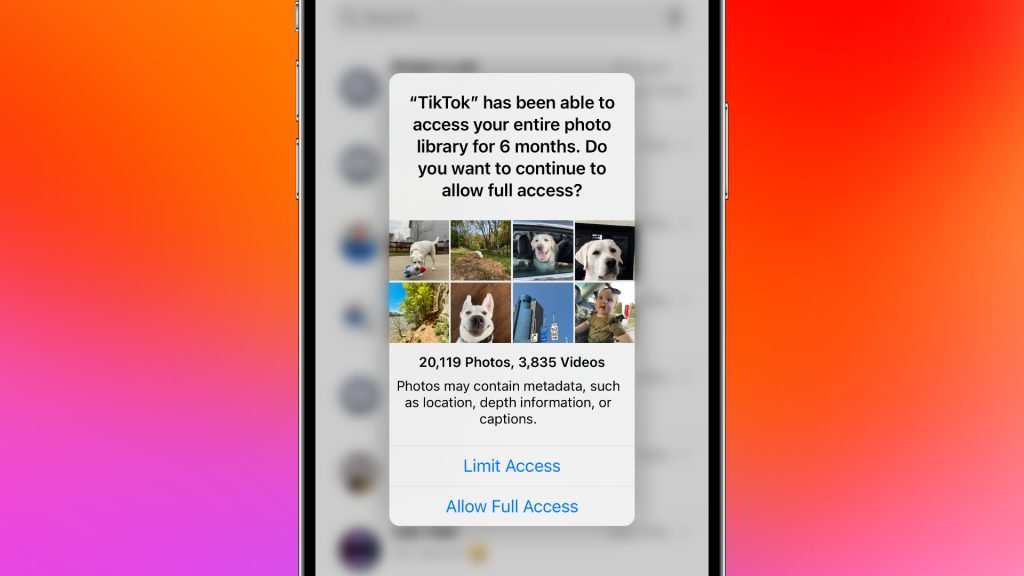 iOS 17 iPhone photos privacy permissions