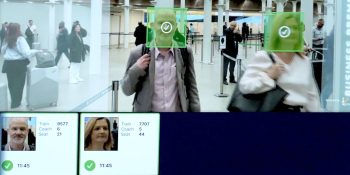 Face recognition powered by iPad | Shown recognizing two Eurostar travellers