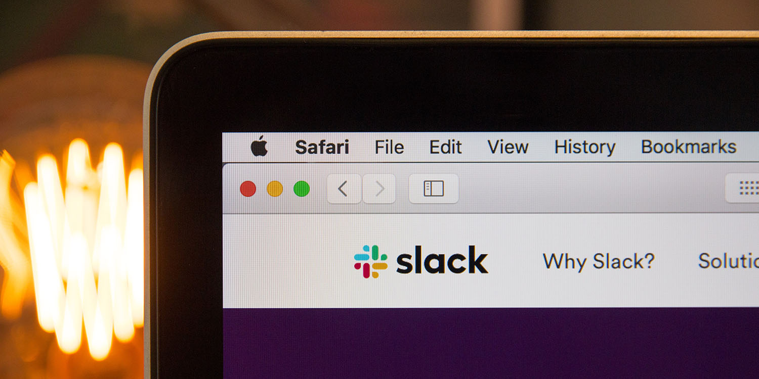 Slack outage | Photo of Mac with Slack webpage open