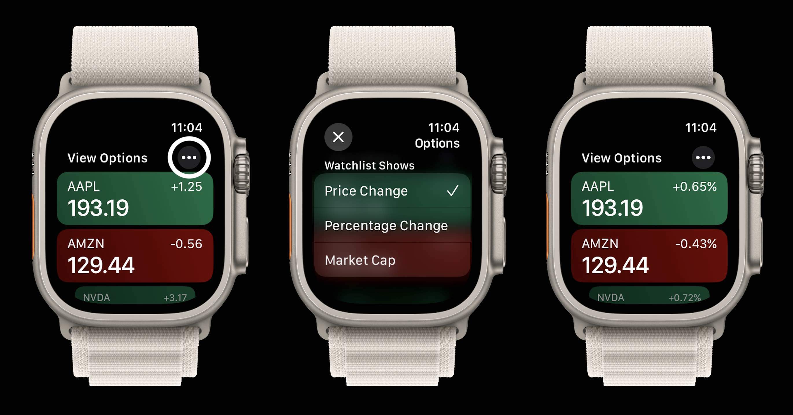 Apple Watch Stocks app How it looks in watchOS 10 9to5Mac