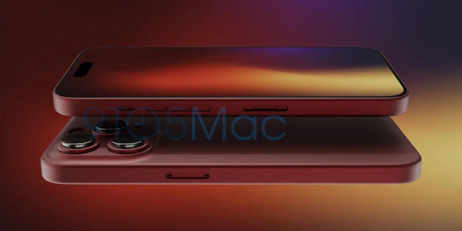 iPhone 15 prices | Render of rumored crimson color
