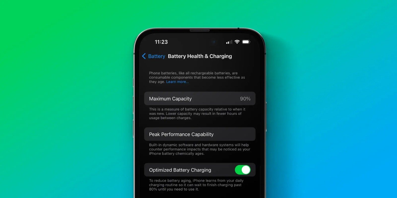 iPhone 14 pro battery health