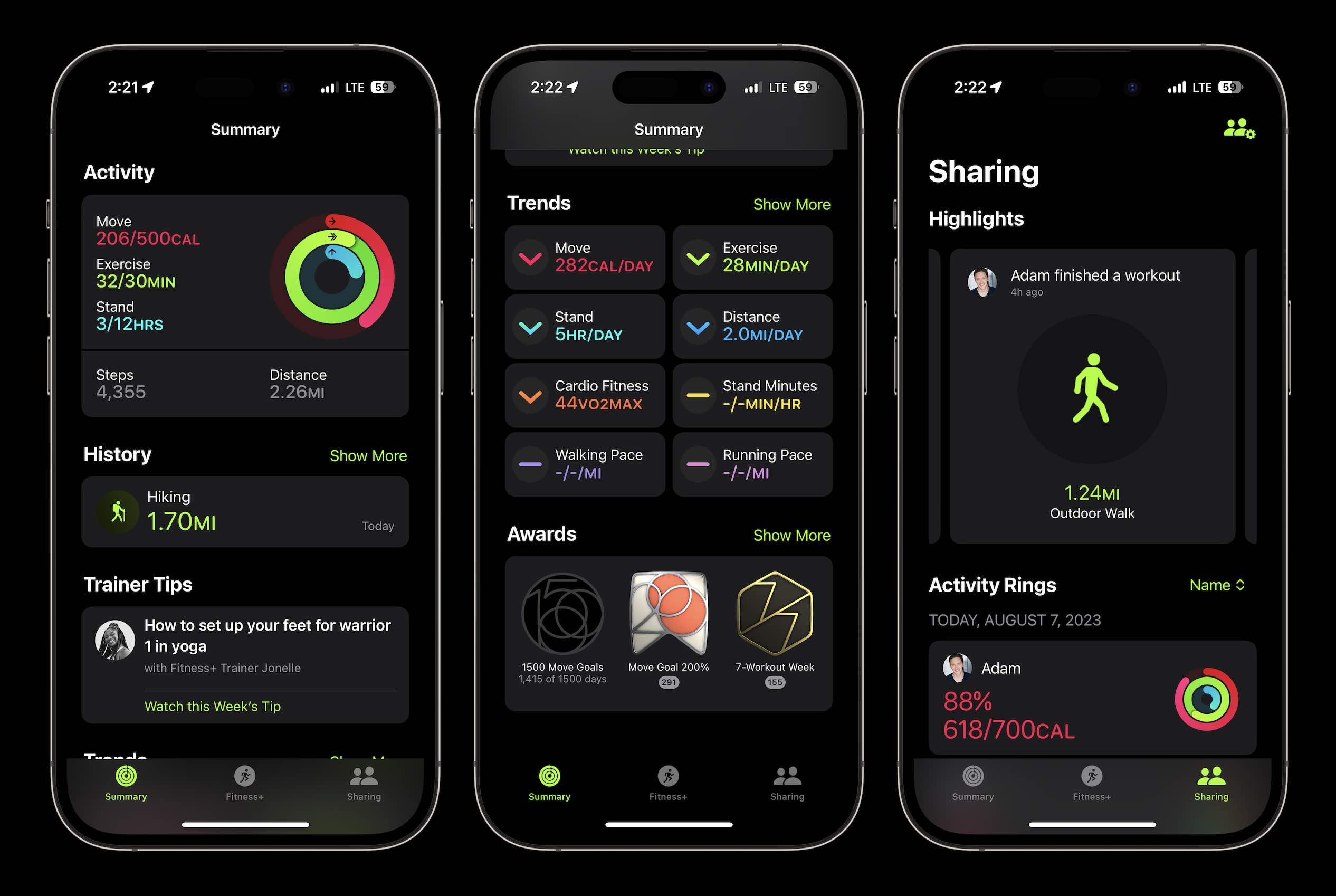 Application iPhone Fitness iOS 17 1