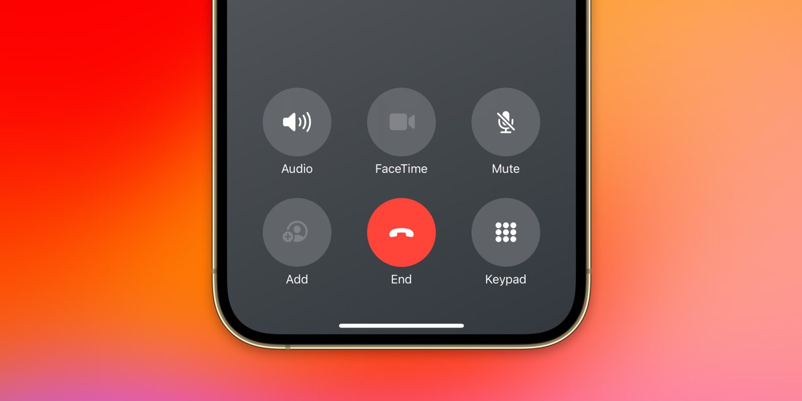 iOS 17 beta 6 end call button
