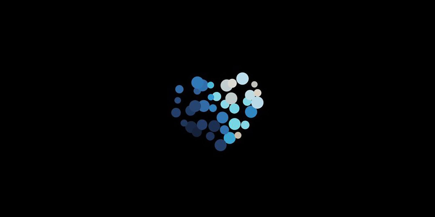 Like #AppleEvent tweets | Heart graphic in iPhone 15 Pro colors
