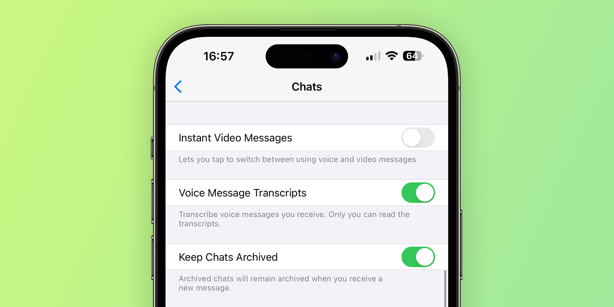 whatsapp instant video message iphone