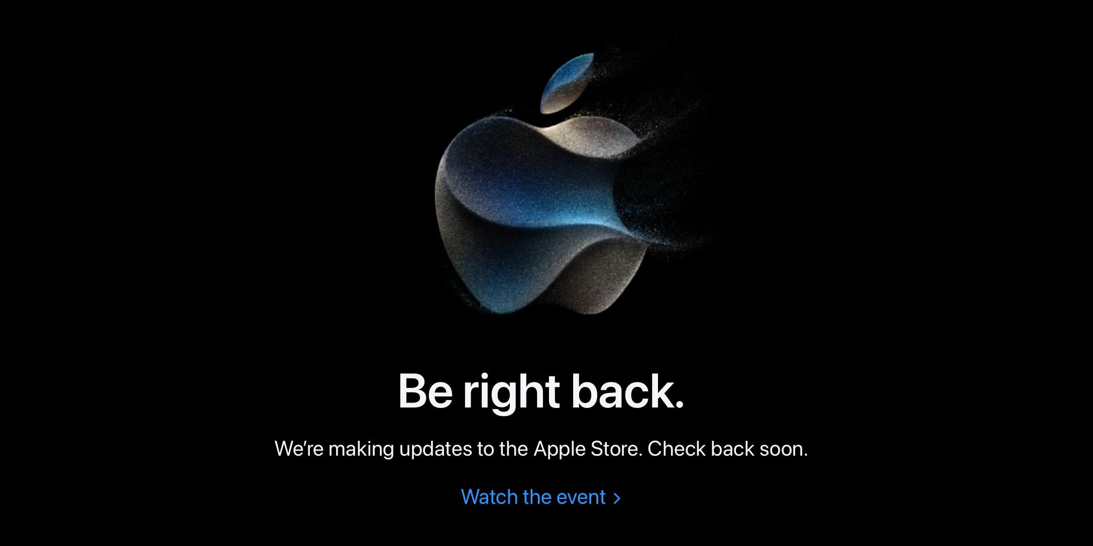 Apple Store временно не работает перед анонсом iPhone 15 и новых Apple Watch