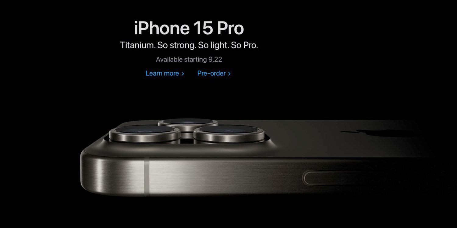 iPhone 15 pre-orders | Apple website pre-order graphic