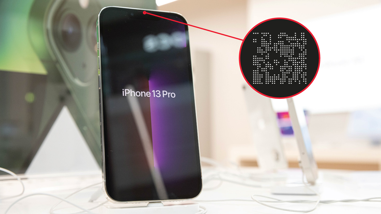 iPhones hebben een microscopische QR-code op het scherm om Apple te helpen de productiekosten onder controle te houden