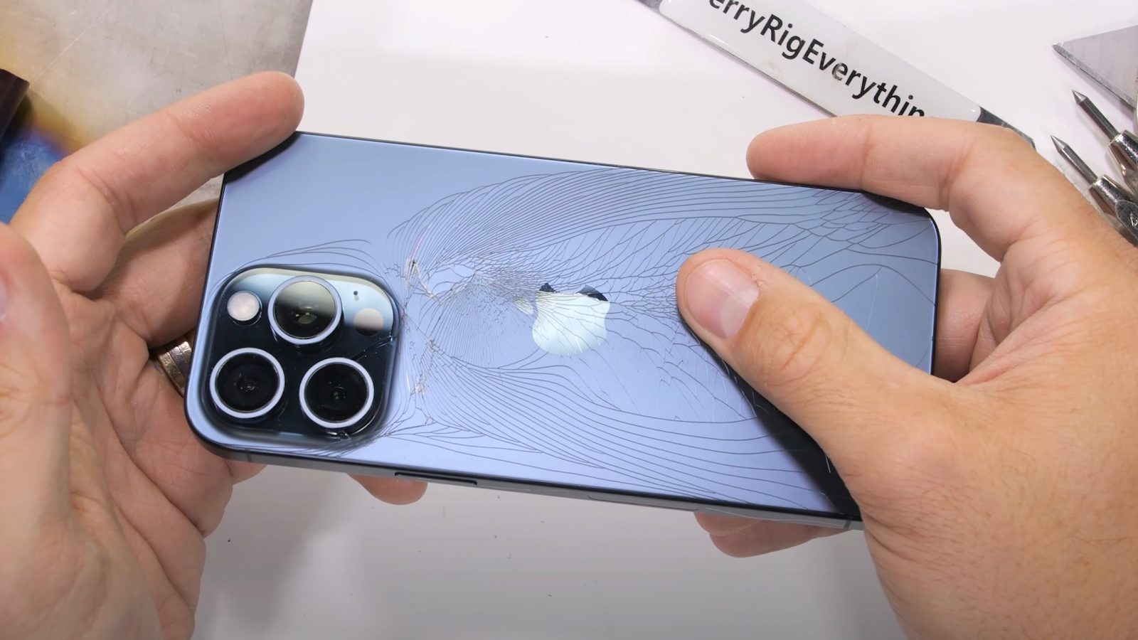 iPhone 15 Pro Max back glass cracks within seconds in new durability test  [Video] - 9to5Mac