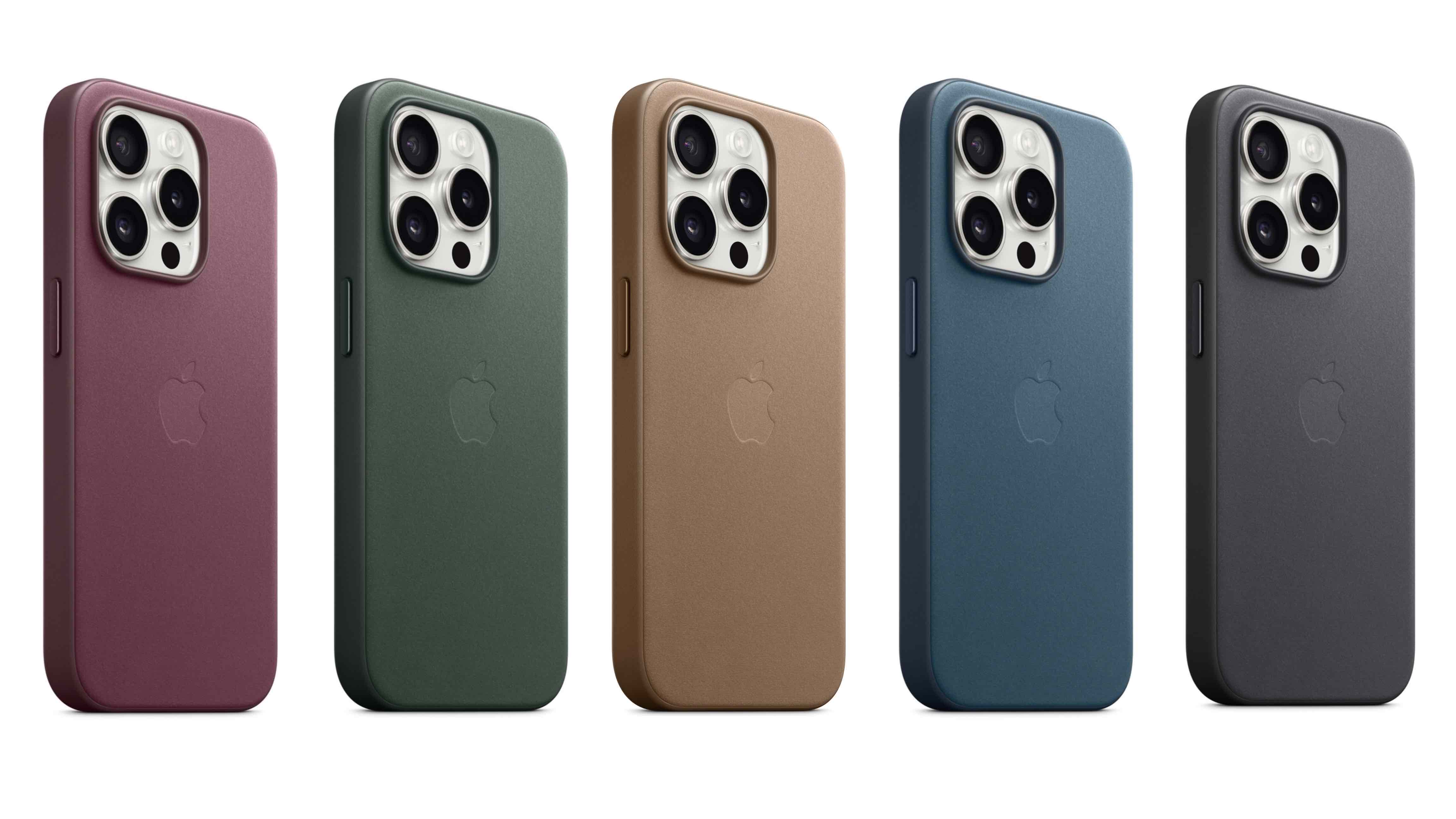 Apple FineWoven iPhone case colors