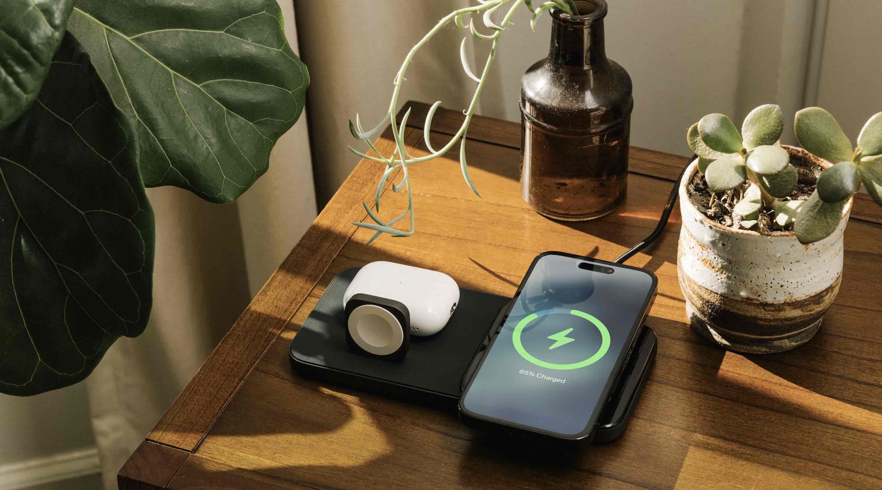 Nomad launches Base One Max 3 in 1 metal and glass charger with