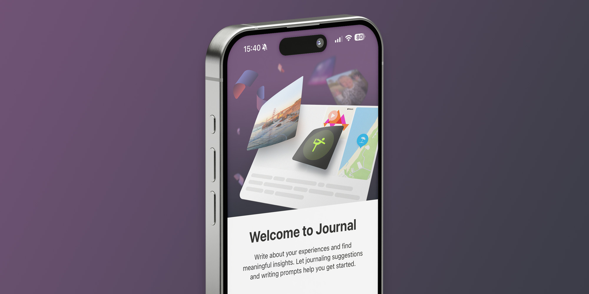 Aplicación Apple Journal |  iOS 17.2