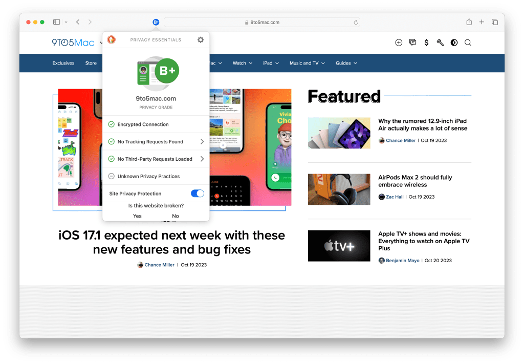 Vault Extension for Safari