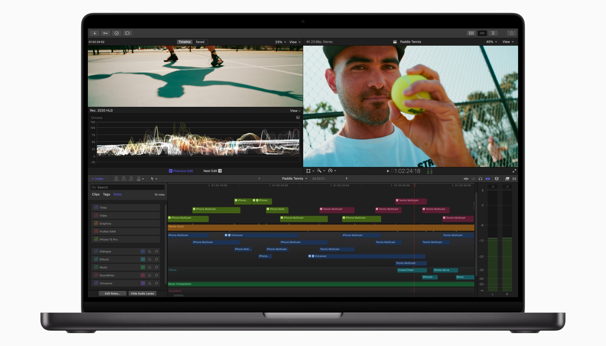 New roles editor in Final Cut Pro 10.7