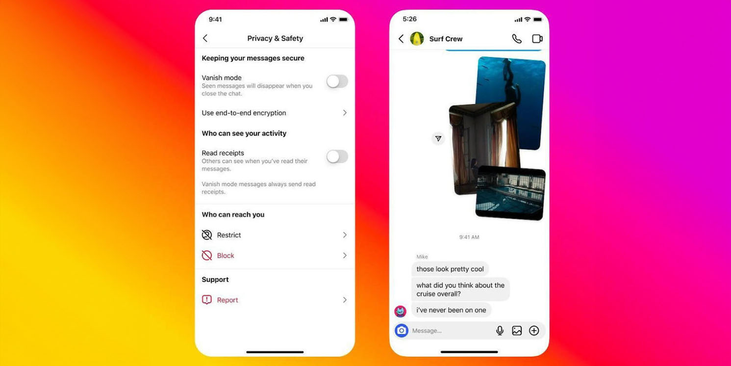 Confirmations de lecture Instagram |  Captures d'écran de la nouvelle fonctionnalité en cours de test