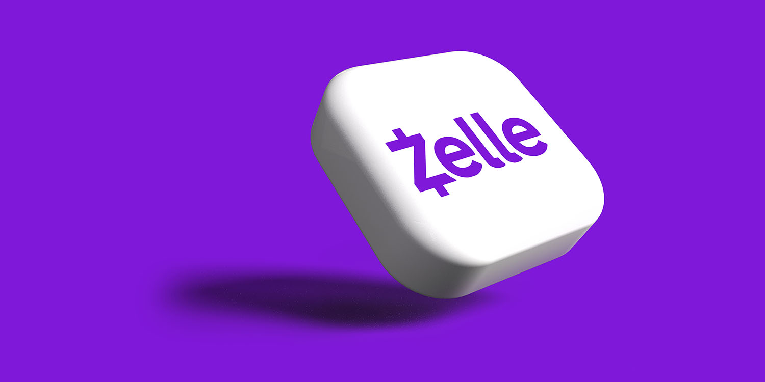 Zelle scams | 3D logo on colorful background
