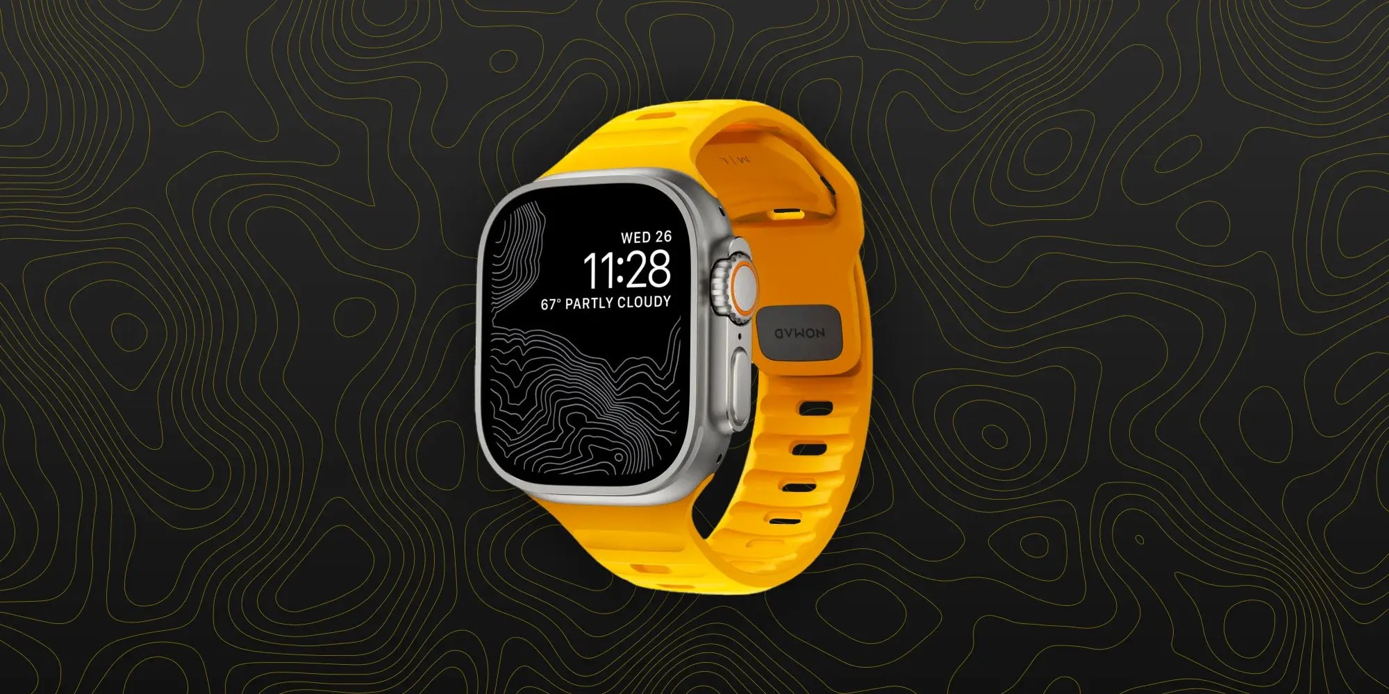 nomad racing yellow apple watch band