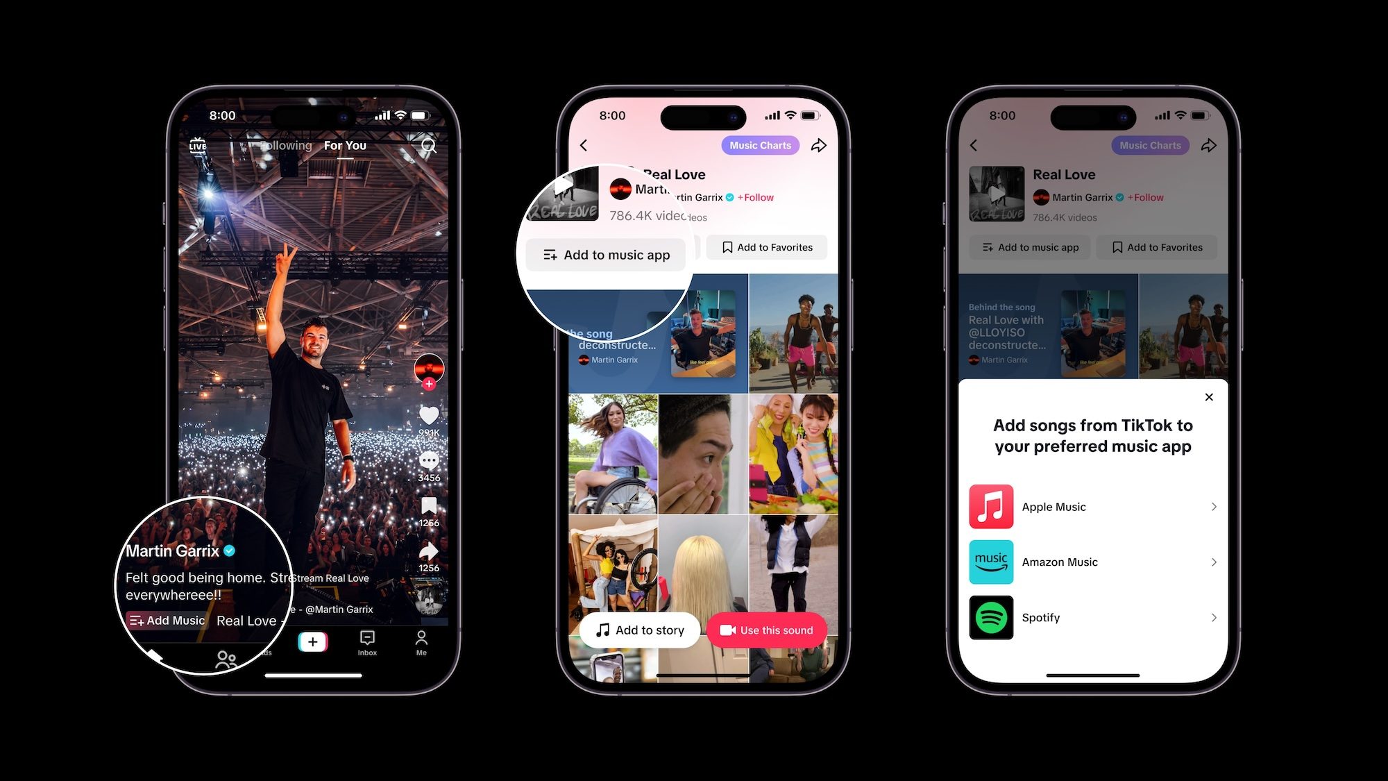 TikTok расширяет интеграцию с Apple Music и Spotify в большем количестве регионов