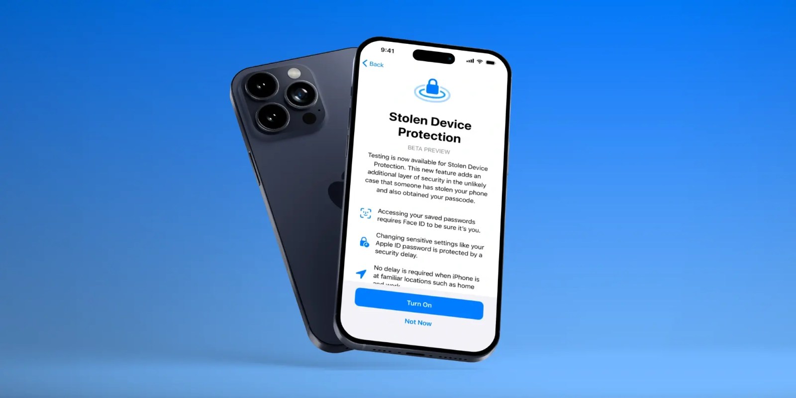 Stolen Device Protection for iPhone