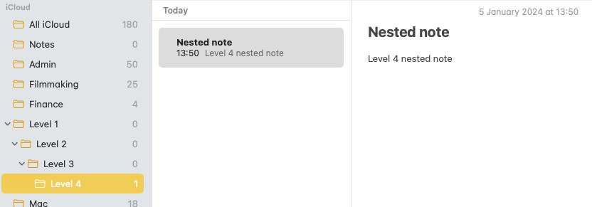 Note/note Folder Levels How to create nested folders in Apple Notes - 9to5Mac