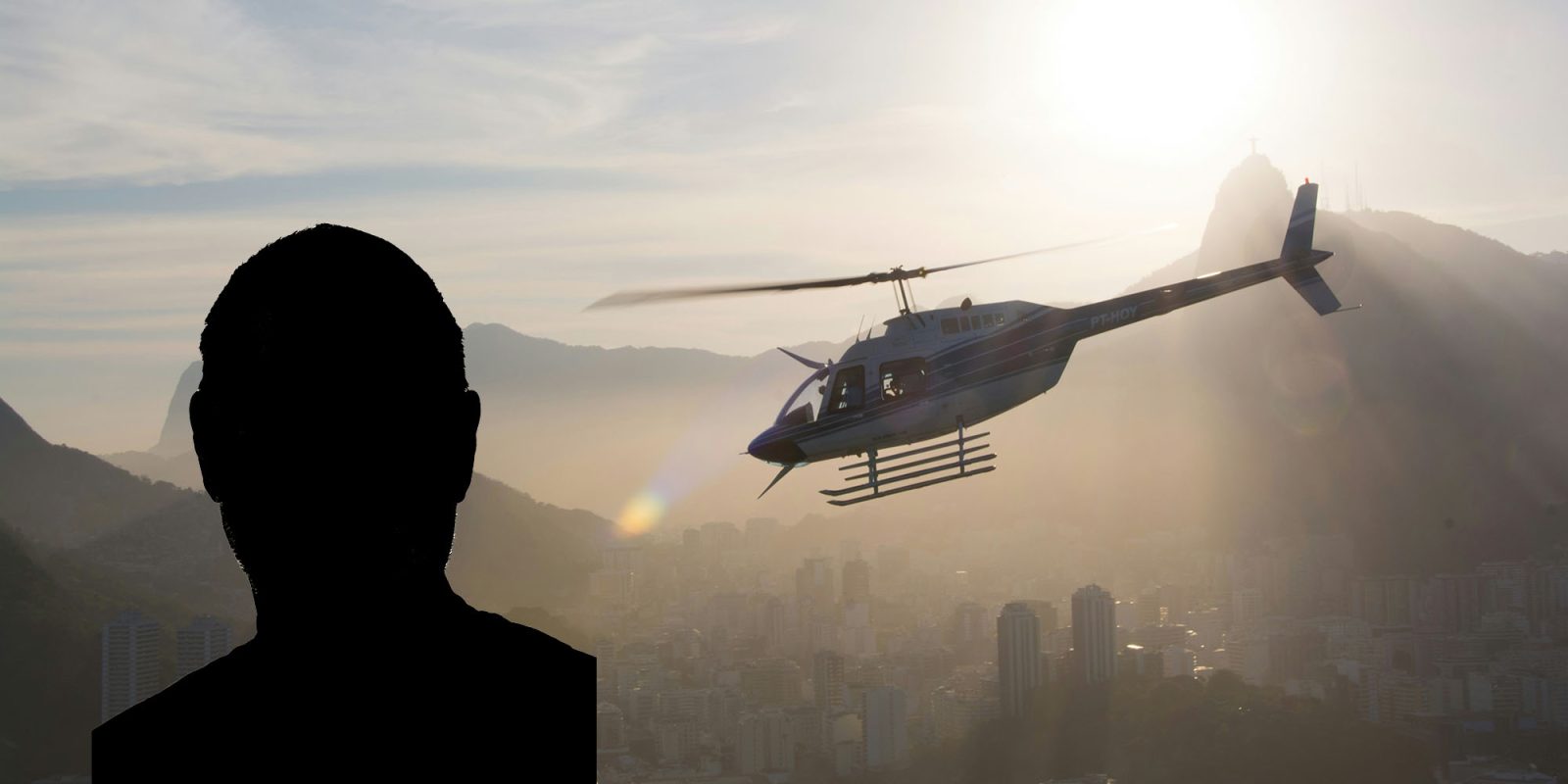 Not taking a photo of Steve Jobs | Helicopter with Steve Jobs silhouette