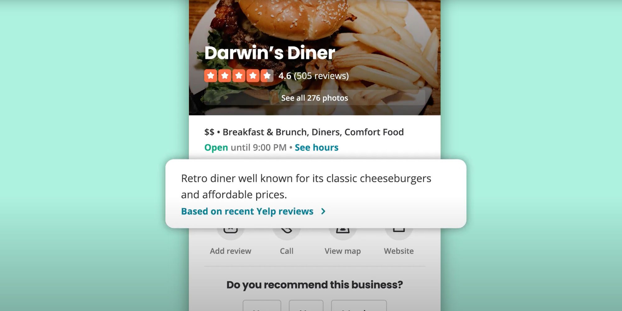 Приложение Yelp теперь предлагает ИИ-резюме ресторанов и не только