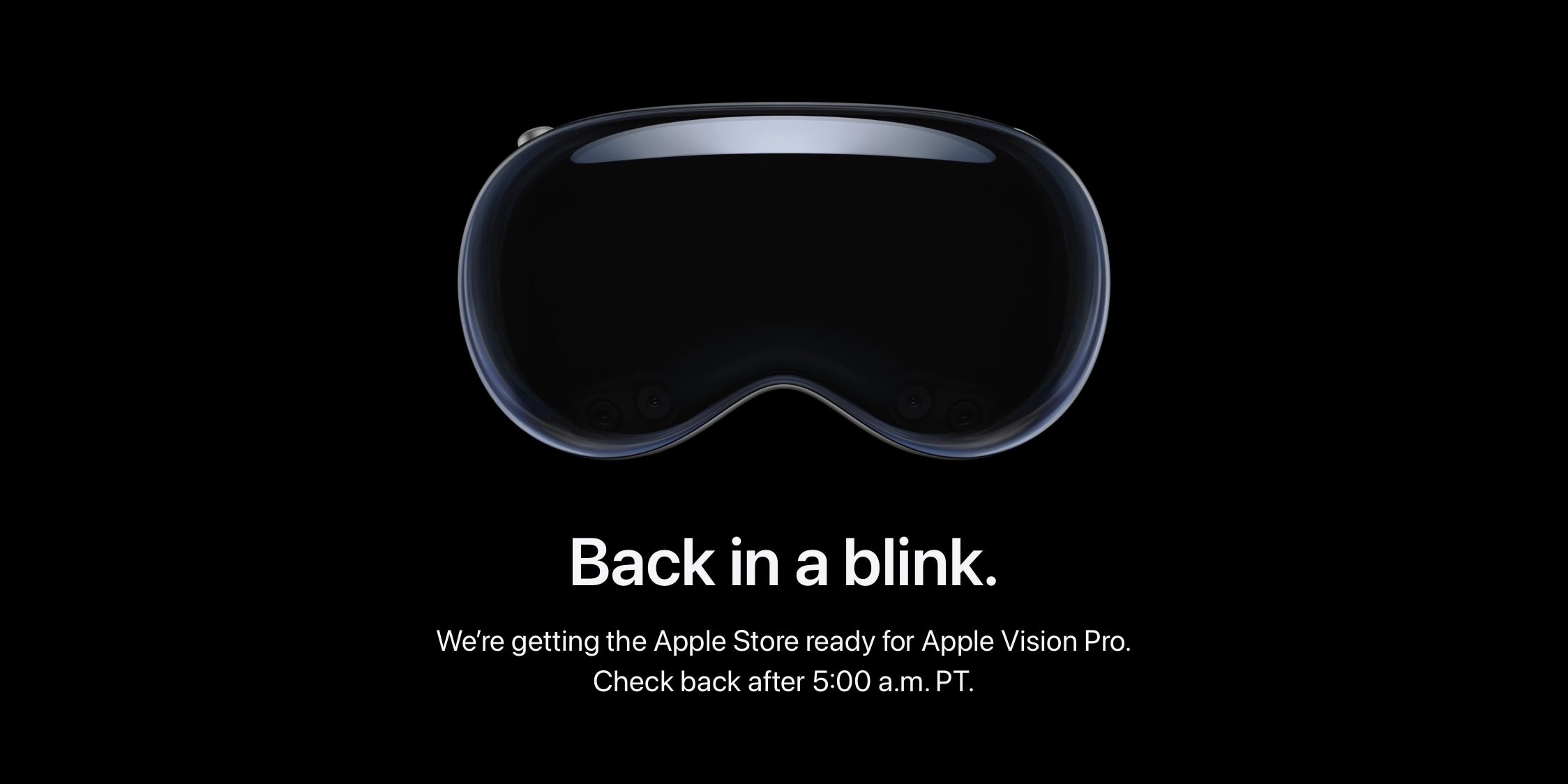 Apple Store недоступен в преддверии предзаказов Apple Vision Pro
