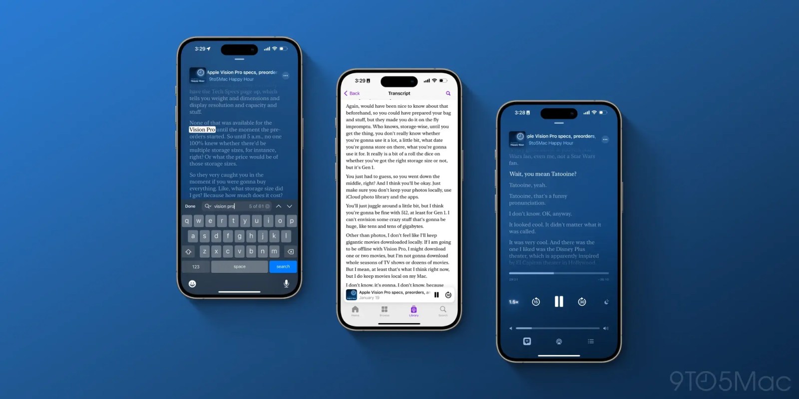 Apple Podcasts now offers auto-generated transcripts in iOS 17.4 - 9to5Mac