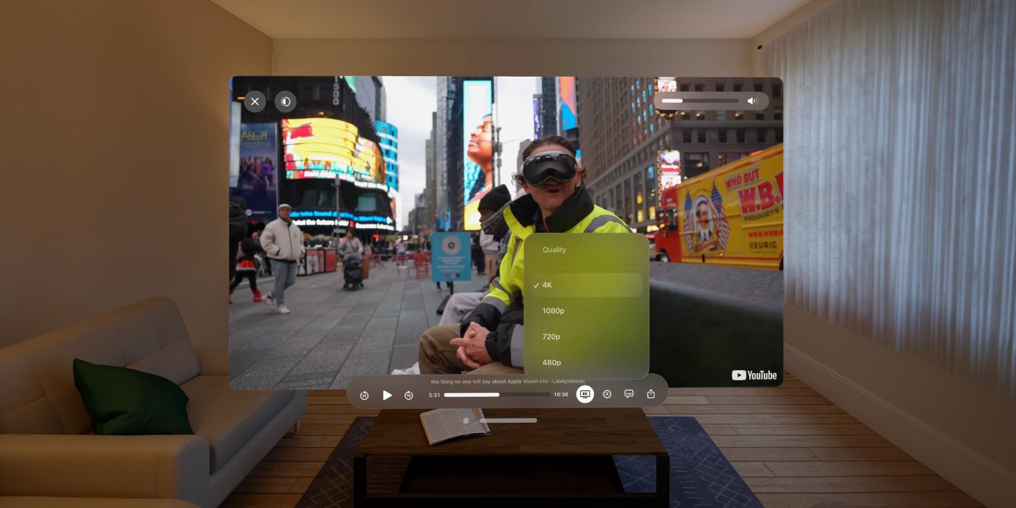 Приложение YouTube «Juno» для Apple Vision Pro получило первое обновление