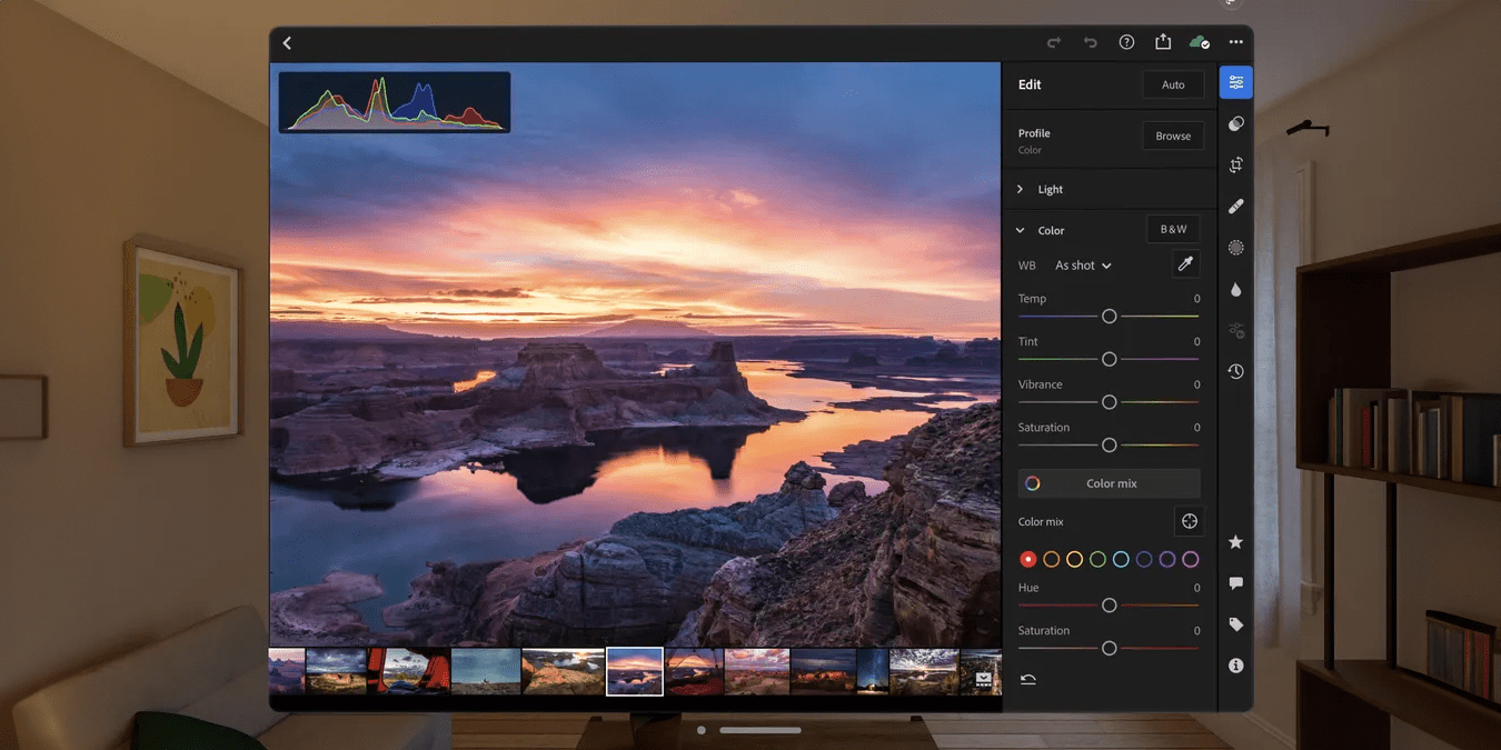 Vision Pro Lightroom | Adobe promo image