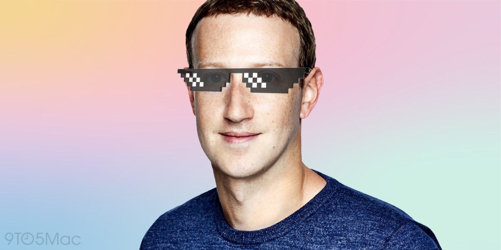 Meta Glasses expected to be revealed in the fall | Mark Zuckerberg wearing "Deal With It" meme sunglasses.