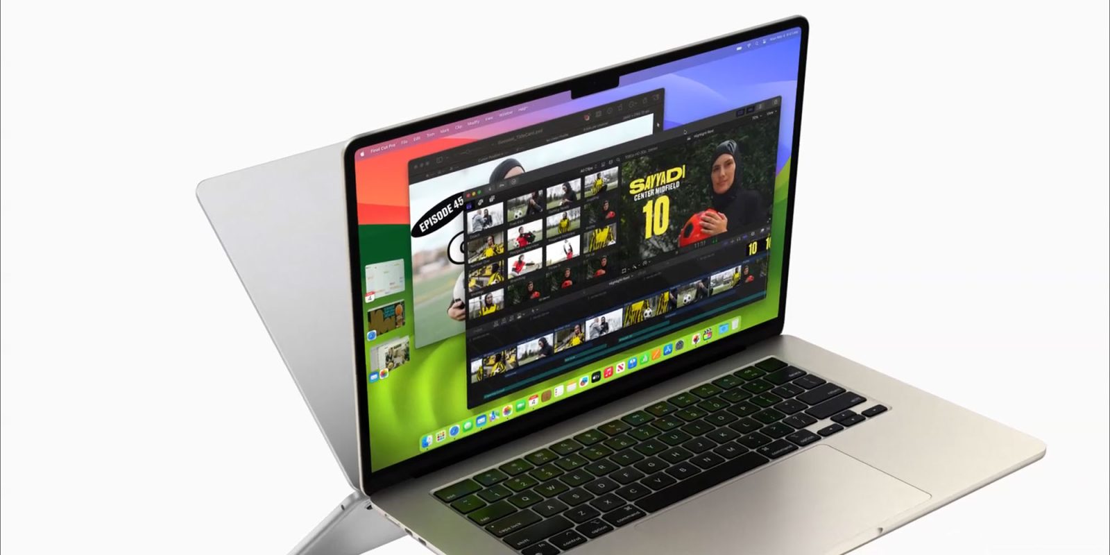 Buy an M3 MacBook Air | Apple promo image of both models
