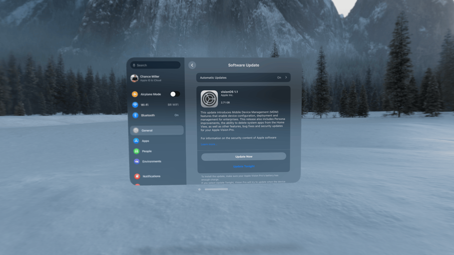 Visionos 1 visionOS 1.1 update for Apple Vision Pro now available with MDM support ...