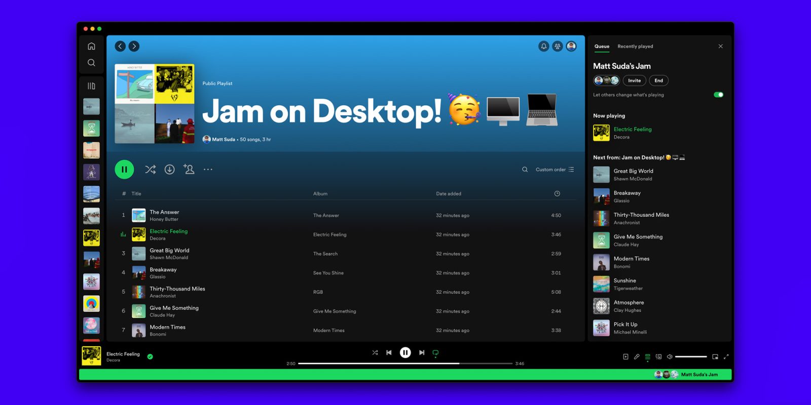 Spotify Jam Desktop app