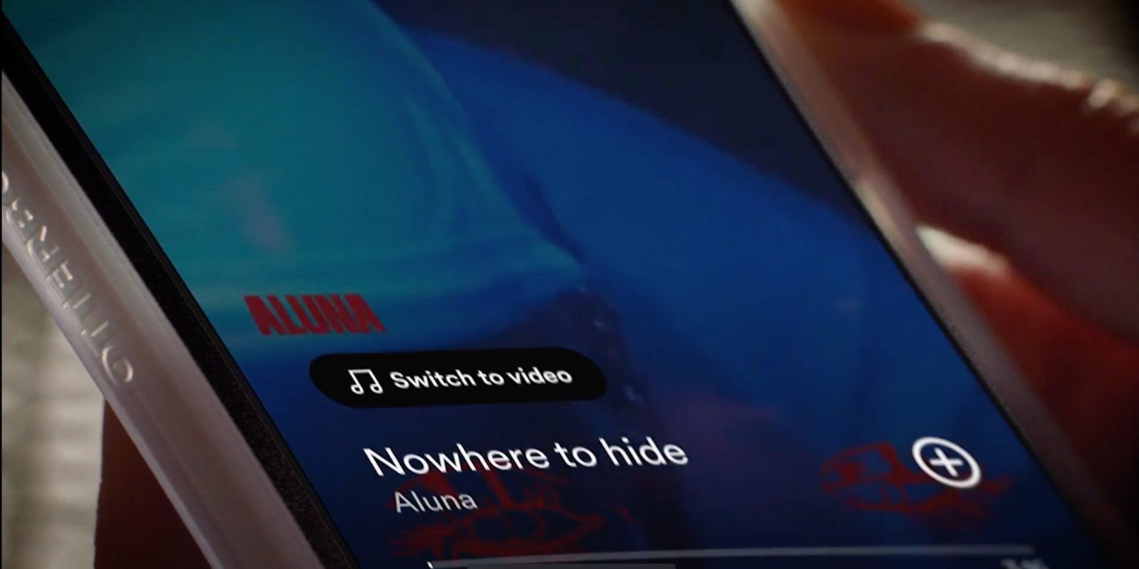 Spotify music videos | Close-up of Switch to Video button