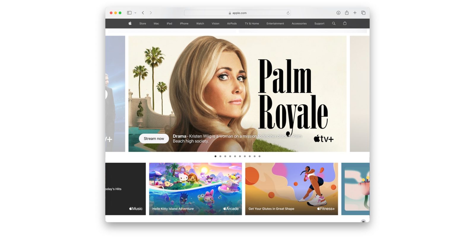 Apple actualiza la página de inicio con un nuevo círculo de servicios que incluye contenido de música, arcade y fitness