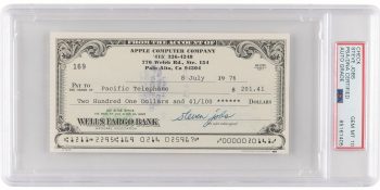 Steve Jobs' historic check paying Apple's phone bill goes up for auction