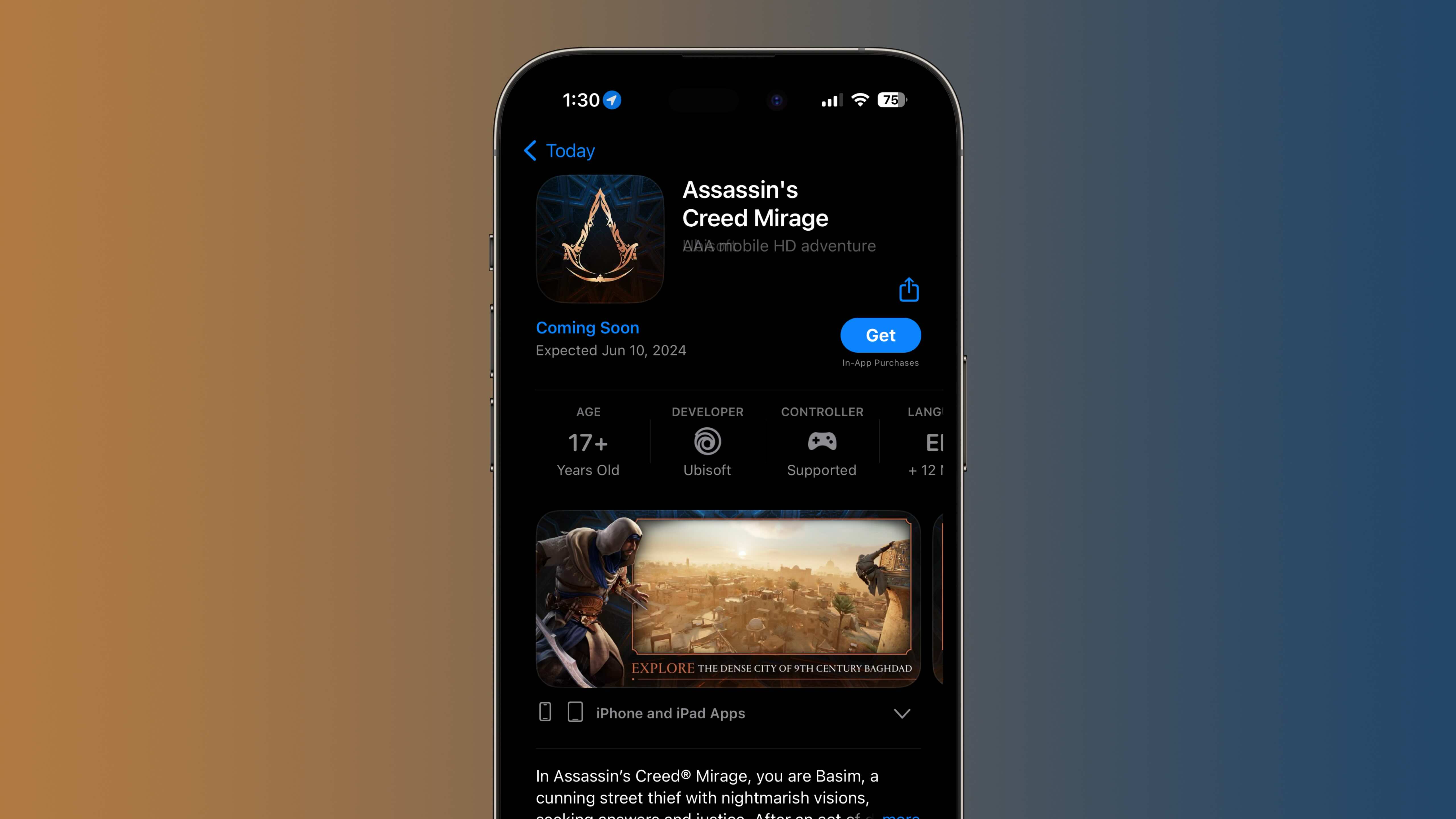 Assassin's Creed Mirage pour iPhone