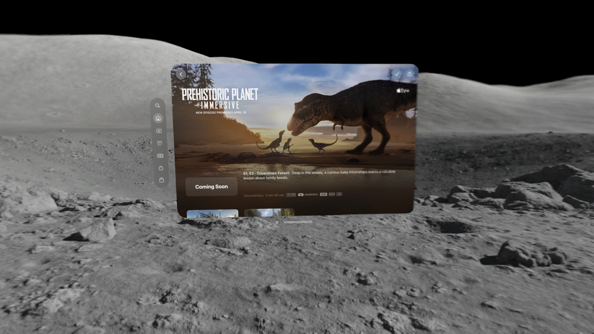 Apple анонсировала новый иммерсивный ролик «Prehistoric Planet» для Vision Pro в этом месяце