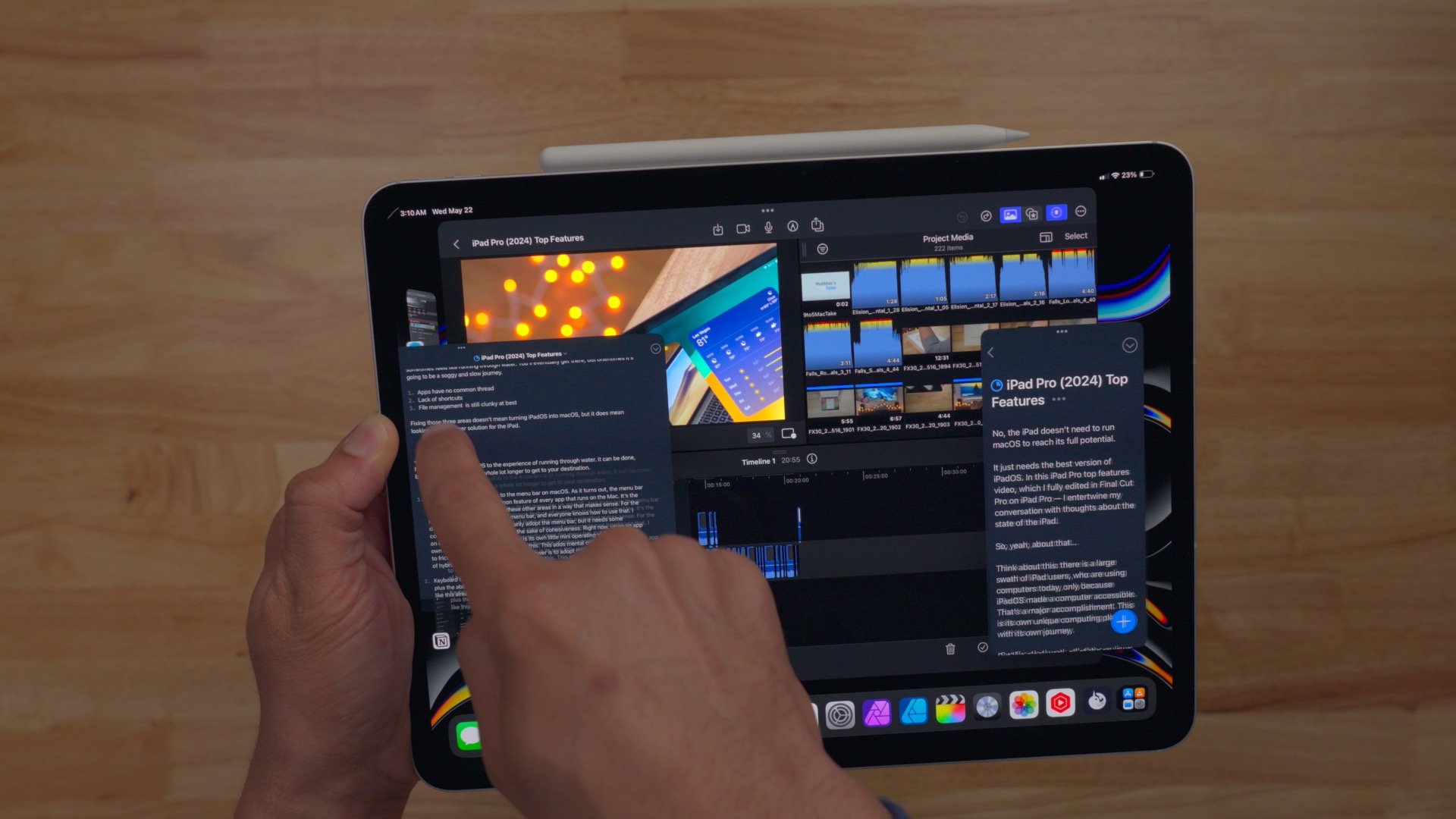 Multitasking with 13-inch iPad Pro