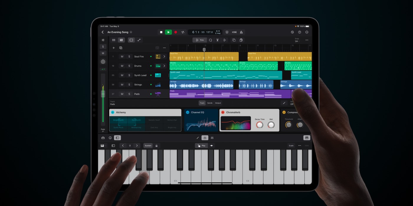 Logic Pro for iPad 2-AI musicans-Bass Player-Stem Splitter