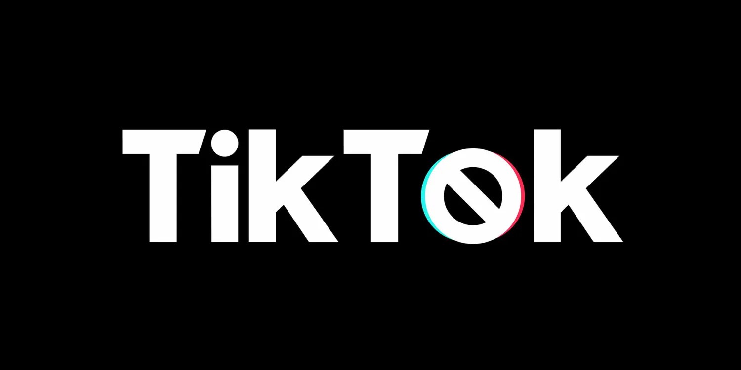 TikTok poursuit les États-Unis |  Logo modifié avec panneau d'interdiction