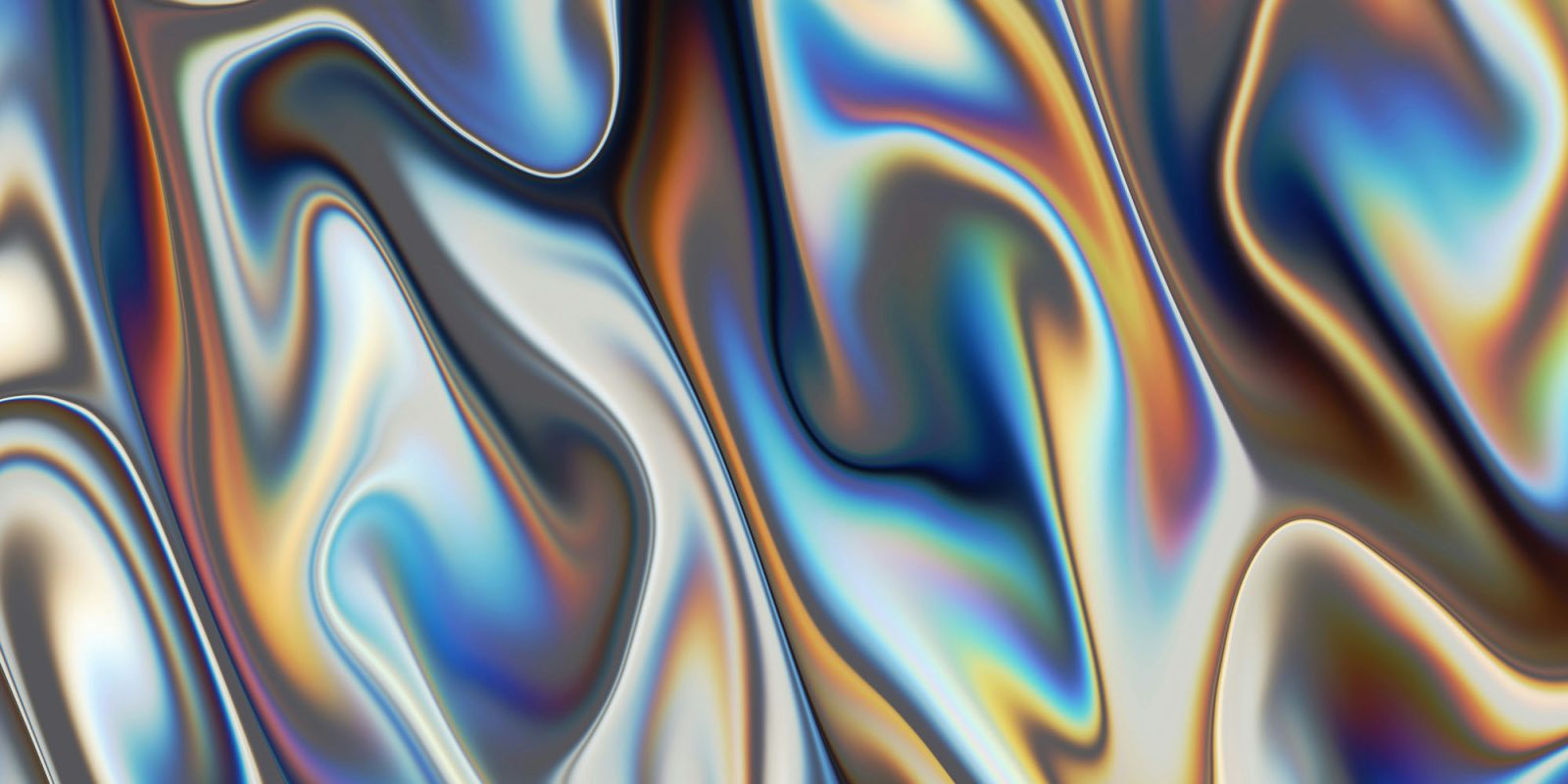 Tim Cook va « faire allusion » aux fonctionnalités d'Apple AI |  Image abstraite argentée brillante et colorée