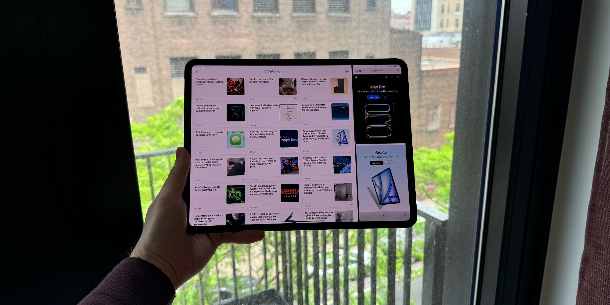 13-inch M4 iPad Pro using More Space