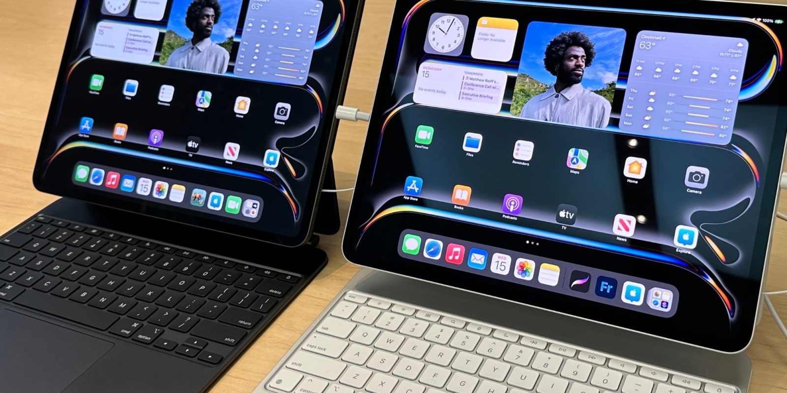M4 iPad Pro side by side nano-texture
